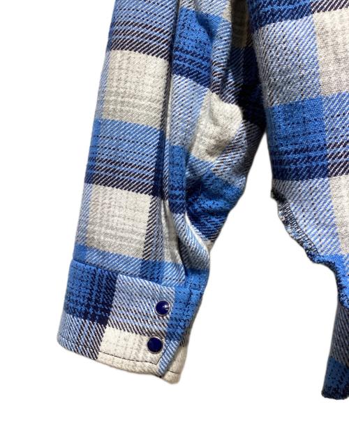 SUNSEA（サンシー）SUNSEA (サンシー) ポケットバッグ付きチェックシャツ ブルー サイズ:2の古着・服飾アイテム