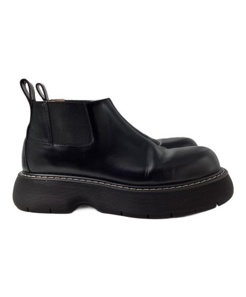 BOTTEGA VENETA（ボッテガベネタ）BOTTEGA VENETA (ボッテガベネタ) スウェル レザー×ファブリック サイドゴアブーツ ブラック サイズ:44の古着・服飾アイテム