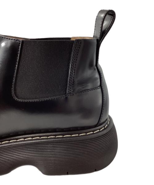 BOTTEGA VENETA（ボッテガベネタ）BOTTEGA VENETA (ボッテガベネタ) スウェル レザー×ファブリック サイドゴアブーツ ブラック サイズ:44の古着・服飾アイテム