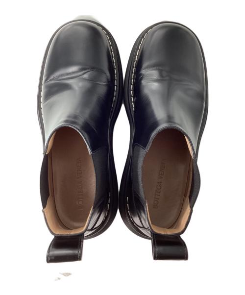 BOTTEGA VENETA（ボッテガベネタ）BOTTEGA VENETA (ボッテガベネタ) スウェル レザー×ファブリック サイドゴアブーツ ブラック サイズ:44の古着・服飾アイテム