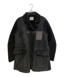 UNDERCOVERISM（アンダーカバーイズム）の古着「Leather Docking Mouton Coat」｜ブラック