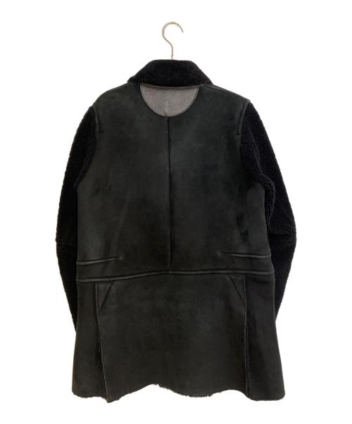 UNDERCOVERISM（アンダーカバーイズム）UNDERCOVERISM (アンダーカバーイズム) Leather Docking Mouton Coat ブラック サイズ:2の古着・服飾アイテム