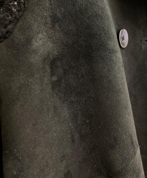 UNDERCOVERISM（アンダーカバーイズム）UNDERCOVERISM (アンダーカバーイズム) Leather Docking Mouton Coat ブラック サイズ:2の古着・服飾アイテム