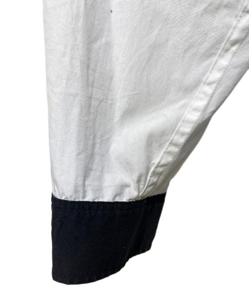 Yohji Yamamoto pour homme（ヨウジヤマモト プールオム）Yohji Yamamoto pour homme (ヨウジヤマモト プールオム) 23AW 白黒使いスペアカラーブラウス ホワイト×ブラック サイズ:2の古着・服飾アイテム