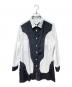 Yohji Yamamoto pour homme（ヨウジヤマモト プールオム）の古着「23AW 白黒使いスペアカラーブラウス」｜ホワイト×ブラック