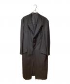 Yohji Yamamoto pour hommeヨウジヤマモト プールオム）の古着「23SS GABARDINE W-DOUBLE BODY PEAKED JKA(ギャバジンダブルボディピークドジャケット)」｜ブラック