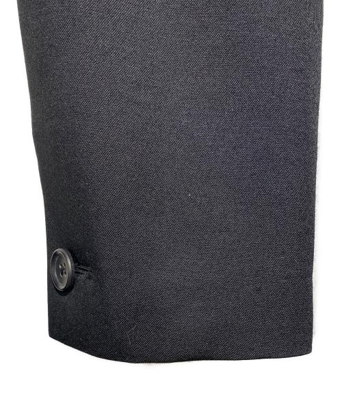 Yohji Yamamoto pour homme（ヨウジヤマモト プールオム）Yohji Yamamoto pour homme (ヨウジヤマモト プールオム) 23SS GABARDINE W-DOUBLE BODY PEAKED JKA(ギャバジンダブルボディピークドジャケット) ブラック サイズ:3の古着・服飾アイテム