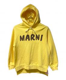 MARNI（マルニ）の古着「ロゴプリント プルオーバー パーカー」｜イエロー