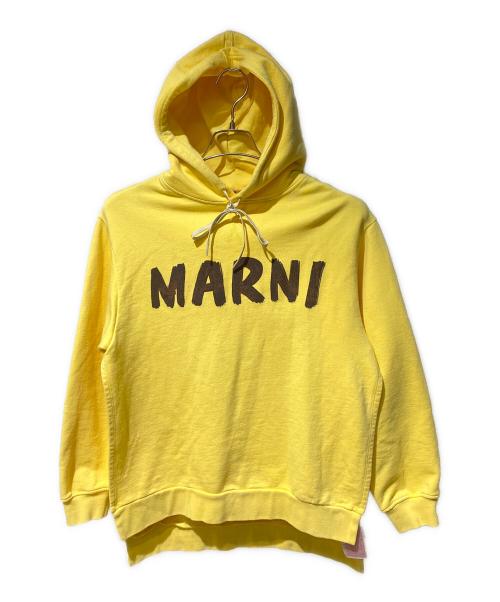 MARNI（マルニ）MARNI (マルニ) ロゴプリント プルオーバー パーカー イエロー サイズ:38の古着・服飾アイテム