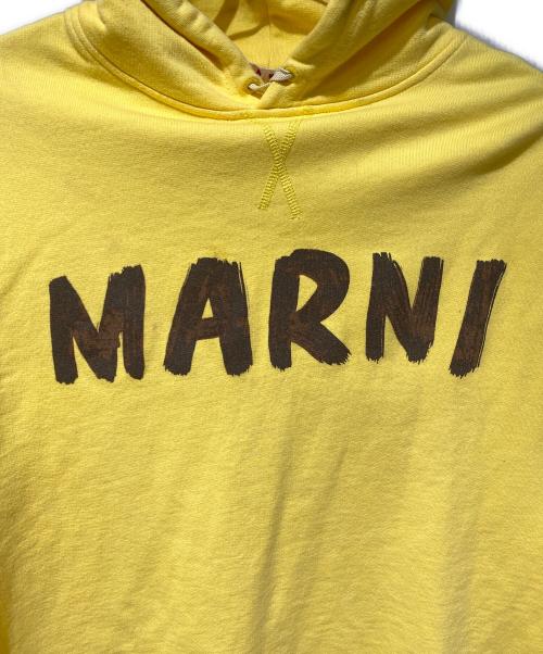 MARNI（マルニ）MARNI (マルニ) ロゴプリント プルオーバー パーカー イエロー サイズ:38の古着・服飾アイテム