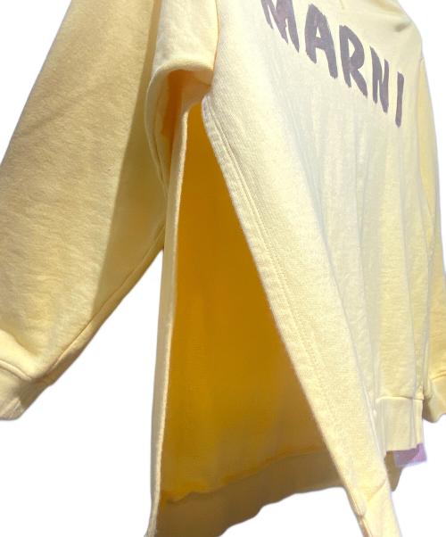 MARNI（マルニ）MARNI (マルニ) ロゴプリント プルオーバー パーカー イエロー サイズ:38の古着・服飾アイテム