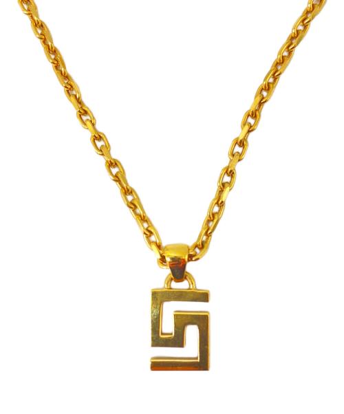 VERSACE（ヴェルサーチェ）VERSACE (ヴェルサーチ) グレカラインストーンネックレス ゴールド サイズ:-の古着・服飾アイテム