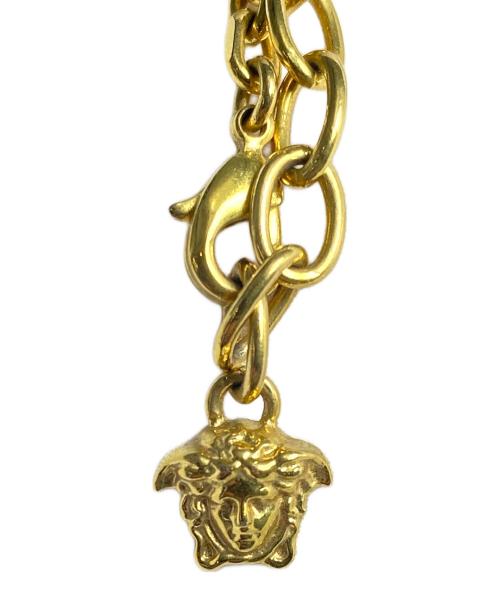 VERSACE（ヴェルサーチェ）VERSACE (ヴェルサーチ) グレカラインストーンネックレス ゴールド サイズ:-の古着・服飾アイテム
