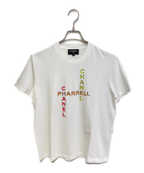 CHANEL（シャネル）CHANEL (シャネル) ビーズ装飾カットソー ホワイト サイズ:Sの古着・服飾アイテム