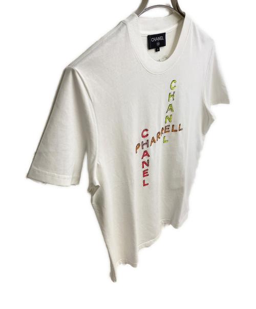 CHANEL（シャネル）CHANEL (シャネル) ビーズ装飾カットソー ホワイト サイズ:Sの古着・服飾アイテム