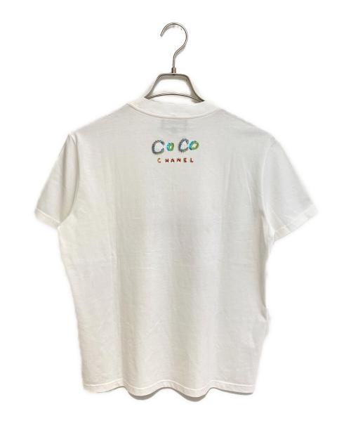 CHANEL（シャネル）CHANEL (シャネル) ビーズ装飾カットソー ホワイト サイズ:Sの古着・服飾アイテム