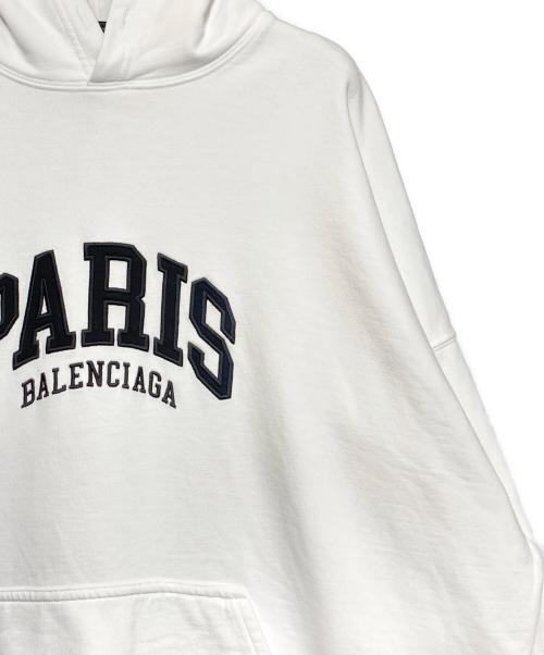 BALENCIAGA（バレンシアガ）BALENCIAGA (バレンシアガ) Cities Paris Hoodie ホワイト サイズ:2の古着・服飾アイテム