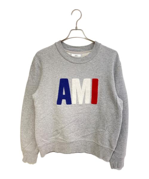 AMI Alexandre Mattiussi（アミアレクサンドルマテュッシ）AMI Alexandre Mattiussi (アミアレクサンドルマテュッシ) ロゴスウェット グレー×トリコロール サイズ:Mの古着・服飾アイテム
