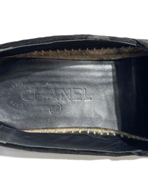 CHANEL（シャネル）CHANEL (シャネル) エスパドリーユ ブラック サイズ:40の古着・服飾アイテム