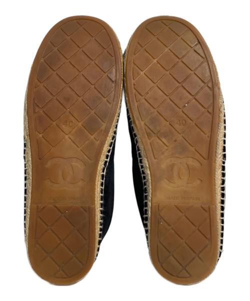 CHANEL（シャネル）CHANEL (シャネル) エスパドリーユ ブラック サイズ:40の古着・服飾アイテム