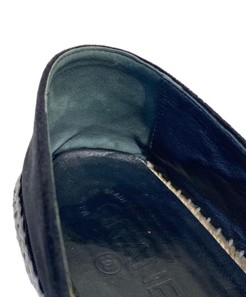 CHANEL（シャネル）CHANEL (シャネル) エスパドリーユ ブラック サイズ:40の古着・服飾アイテム