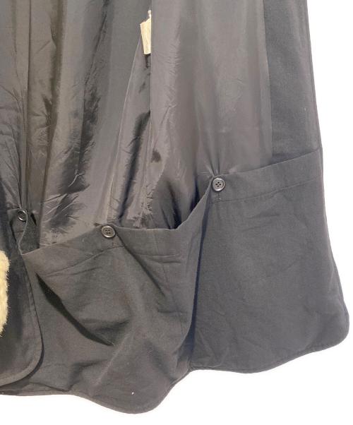 Yohji Yamamoto FEMME（ヨウジヤマモトファム）Yohji Yamamoto FEMME (ヨウジヤマモトファム) 02AW 襟ボアロングジャケット ブラック サイズ:2の古着・服飾アイテム