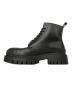 中古・古着 BALENCIAGA (バレンシアガ) LACE-UP BOOT ブラック サイズ:41：75000円