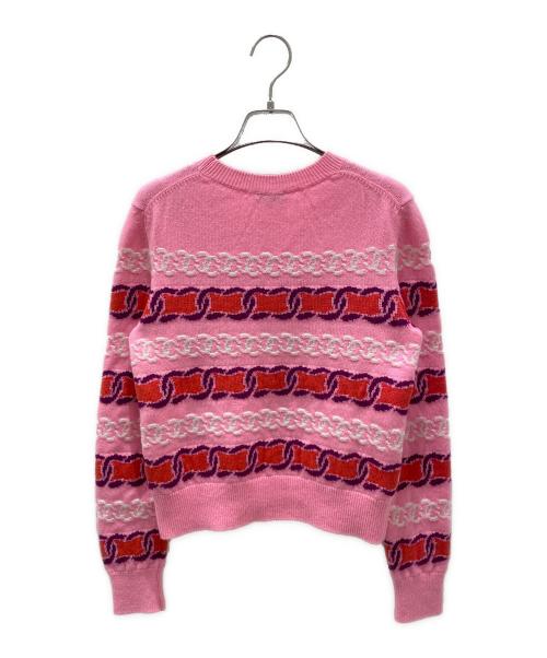CHANEL（シャネル）CHANEL (シャネル) カシミヤ混ココマークニット ピンク×マルチカラー サイズ:34の古着・服飾アイテム