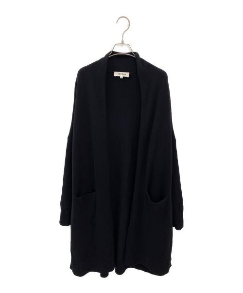 ENFOLD（エンフォルド）ENFOLD (エンフォルド) Wool Cashmere スリットカーディガン ブラック サイズ:38の古着・服飾アイテム