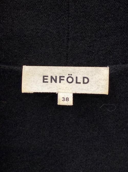 ENFOLD（エンフォルド）ENFOLD (エンフォルド) Wool Cashmere スリットカーディガン ブラック サイズ:38の古着・服飾アイテム