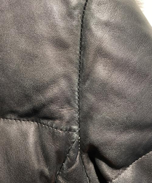 PRADA（プラダ）PRADA (プラダ) レザー ダウンジャケット ブラック サイズ:40の古着・服飾アイテム