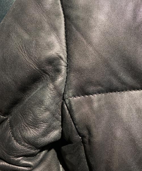 PRADA（プラダ）PRADA (プラダ) レザー ダウンジャケット ブラック サイズ:40の古着・服飾アイテム