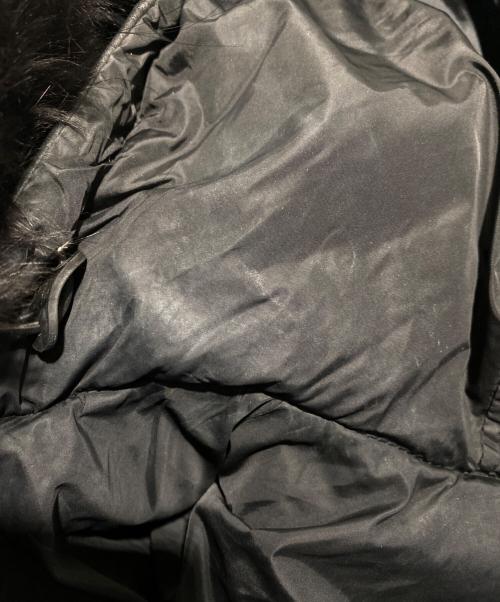 PRADA（プラダ）PRADA (プラダ) レザー ダウンジャケット ブラック サイズ:40の古着・服飾アイテム