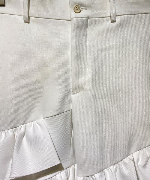 COMME des GARCONS HOMME PLUS（コムデギャルソンオムプリュス）COMME des GARCONS HOMME PLUS (コムデギャルソンオムプリュス) 24AW フリルクロップドパンツ ホワイト サイズ:Mの古着・服飾アイテム