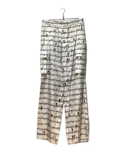 LOUIS VUITTON（ルイ ヴィトン）LOUIS VUITTON (ルイ ヴィトン) 23SS 音符総柄パンツ ホワイト サイズ:40の古着・服飾アイテム