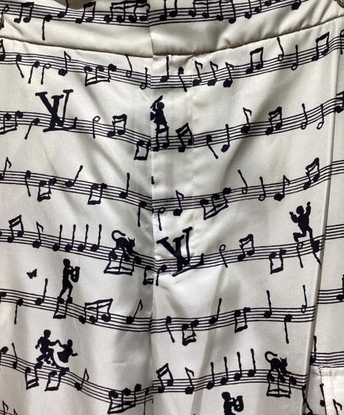 LOUIS VUITTON（ルイ ヴィトン）LOUIS VUITTON (ルイ ヴィトン) 23SS 音符総柄パンツ ホワイト サイズ:40の古着・服飾アイテム