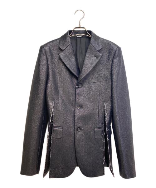 COMME des GARCONS HOMME PLUS（コムデギャルソンオムプリュス）COMME des GARCONS HOMME PLUS (コムデギャルソンオムプリュス) 24AW カッティングラメジャケット ブラック サイズ:Mの古着・服飾アイテム