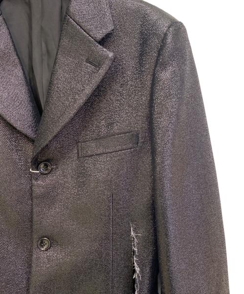 COMME des GARCONS HOMME PLUS（コムデギャルソンオムプリュス）COMME des GARCONS HOMME PLUS (コムデギャルソンオムプリュス) 24AW カッティングラメジャケット ブラック サイズ:Mの古着・服飾アイテム