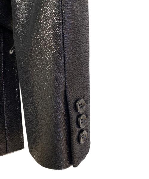 COMME des GARCONS HOMME PLUS（コムデギャルソンオムプリュス）COMME des GARCONS HOMME PLUS (コムデギャルソンオムプリュス) 24AW カッティングラメジャケット ブラック サイズ:Mの古着・服飾アイテム