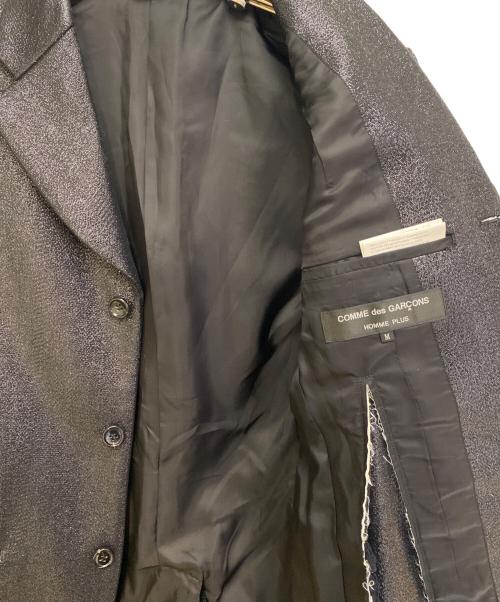 COMME des GARCONS HOMME PLUS（コムデギャルソンオムプリュス）COMME des GARCONS HOMME PLUS (コムデギャルソンオムプリュス) 24AW カッティングラメジャケット ブラック サイズ:Mの古着・服飾アイテム