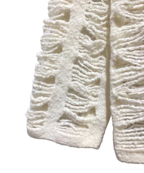 COMME des GARCONS HOMME PLUS（コムデギャルソンオムプリュス）COMME des GARCONS HOMME PLUS (コムデギャルソンオムプリュス) 24AW ダメージデザインニット セーター ホワイト サイズ:Sの古着・服飾アイテム