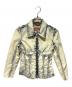 DIESEL（ディーゼル）の古着「Slim-fit lace-effect trucker jacket(スリムフィットレースエフェクトトラッカージャケット)」｜インディゴ