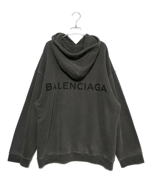 BALENCIAGA（バレンシアガ）BALENCIAGA (バレンシアガ) バックロゴフーディー グレー サイズ:Mの古着・服飾アイテム