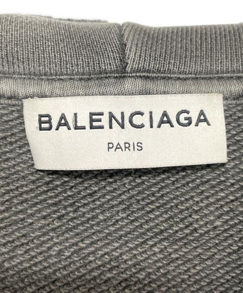 BALENCIAGA（バレンシアガ）BALENCIAGA (バレンシアガ) バックロゴフーディー グレー サイズ:Mの古着・服飾アイテム