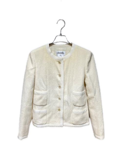 CHANEL（シャネル）CHANEL (シャネル) ココボタンツイードジャケット ベージュ サイズ:36の古着・服飾アイテム
