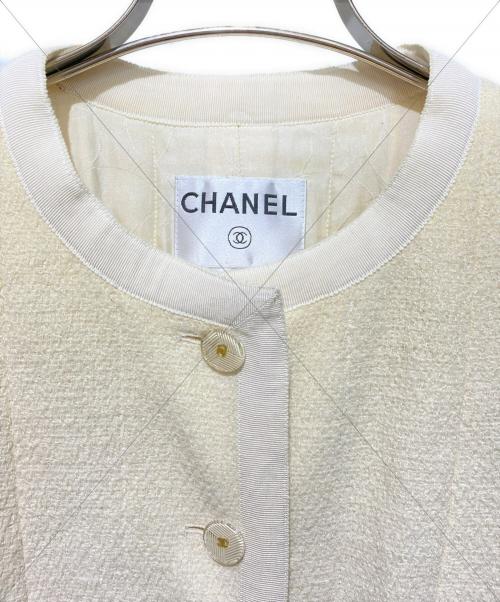 CHANEL（シャネル）CHANEL (シャネル) ココボタンツイードジャケット ベージュ サイズ:36の古着・服飾アイテム