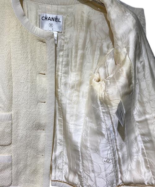 CHANEL（シャネル）CHANEL (シャネル) ココボタンツイードジャケット ベージュ サイズ:36の古着・服飾アイテム