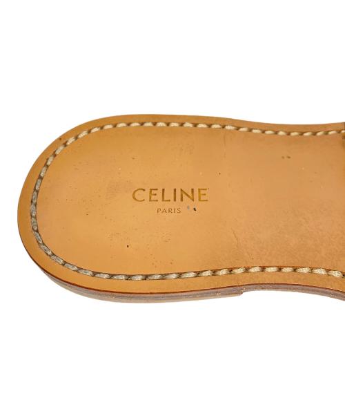 CELINE（セリーヌ）CELINE (セリーヌ) トリオンフカーフレザーサンダル ブラウン サイズ:36の古着・服飾アイテム