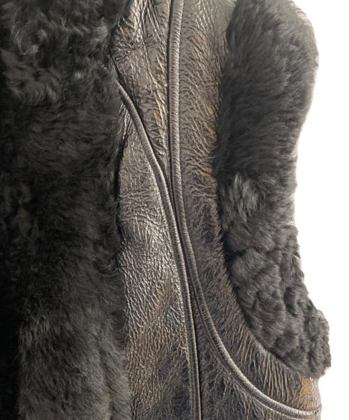 Christian Dior（クリスチャン ディオール）Christian Dior (クリスチャン ディオール) ムートンジレベスト ブラック サイズ:40の古着・服飾アイテム