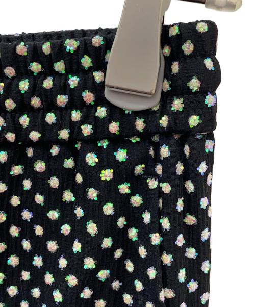 RED VALENTINO（レッドヴァレンティノ）RED VALENTINO (レッドヴァレンティノ) スパンコールシアーパンツ ブラック サイズ:38 未使用品の古着・服飾アイテム